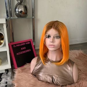 100% virgin human wig 12inc Bob with frontal lace